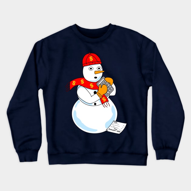 Snowman Accountant Crewneck Sweatshirt by Barthol Graphics